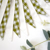 Sage Gingham and White Bunting