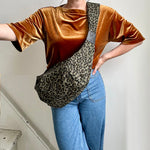 Brixton Cross Body Large Sling Bag - Brown Leopard Print