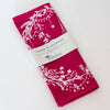 Christmas Placemats Pure Linen ~ Set of Two in Raspberry Red
