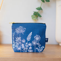 Linen Garden Design Makeup Bag