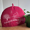 Linen Tea Cosy ~ Winter Fox Design