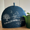 Linen Tea Cosy ~ Winter Fox Design