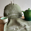 Linen Tea Cosy ~ Winter Fox Design