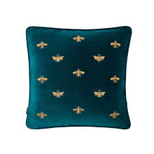 Honey Bee Cushion Cover ~ Forest