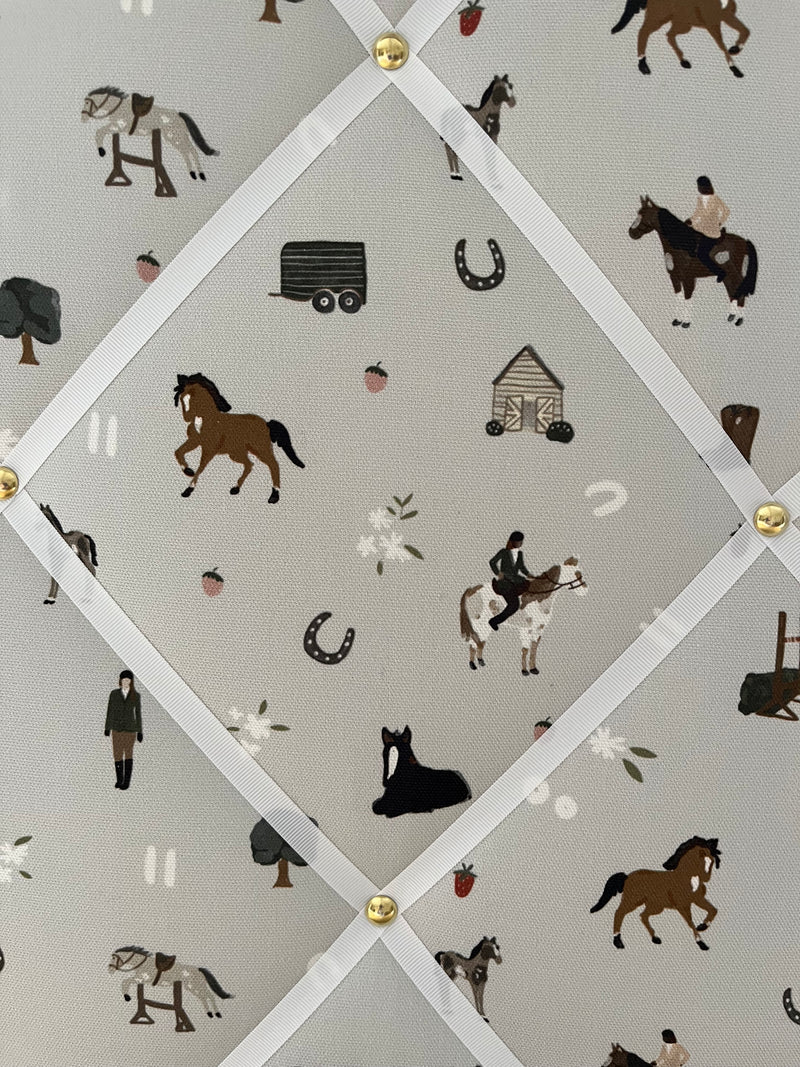 Handmade Fabric Noticeboard ~ Horse & Rider