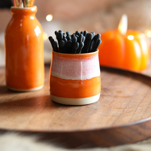 Pumpkin Spice Match Pots with matches