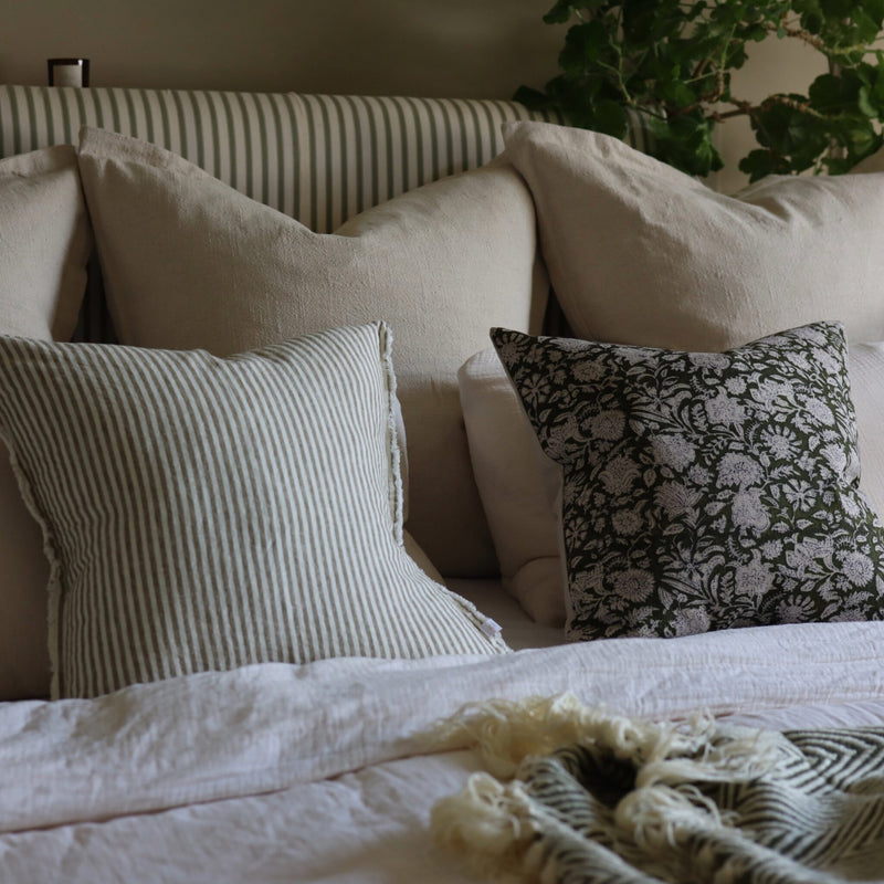 Francesca Olive Print Cushion