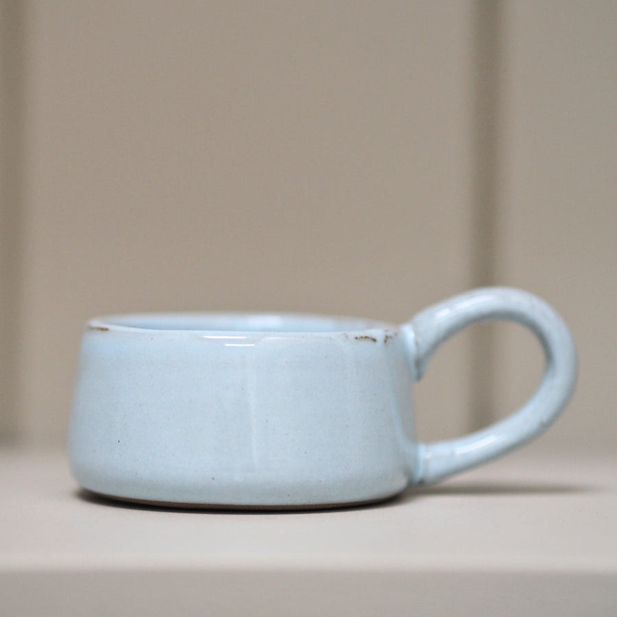 Stoneware Tealight Cup ~ in Eggshell or Forest Green