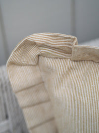 Pinstripe Frill Cushion Cover in Golden Yellow