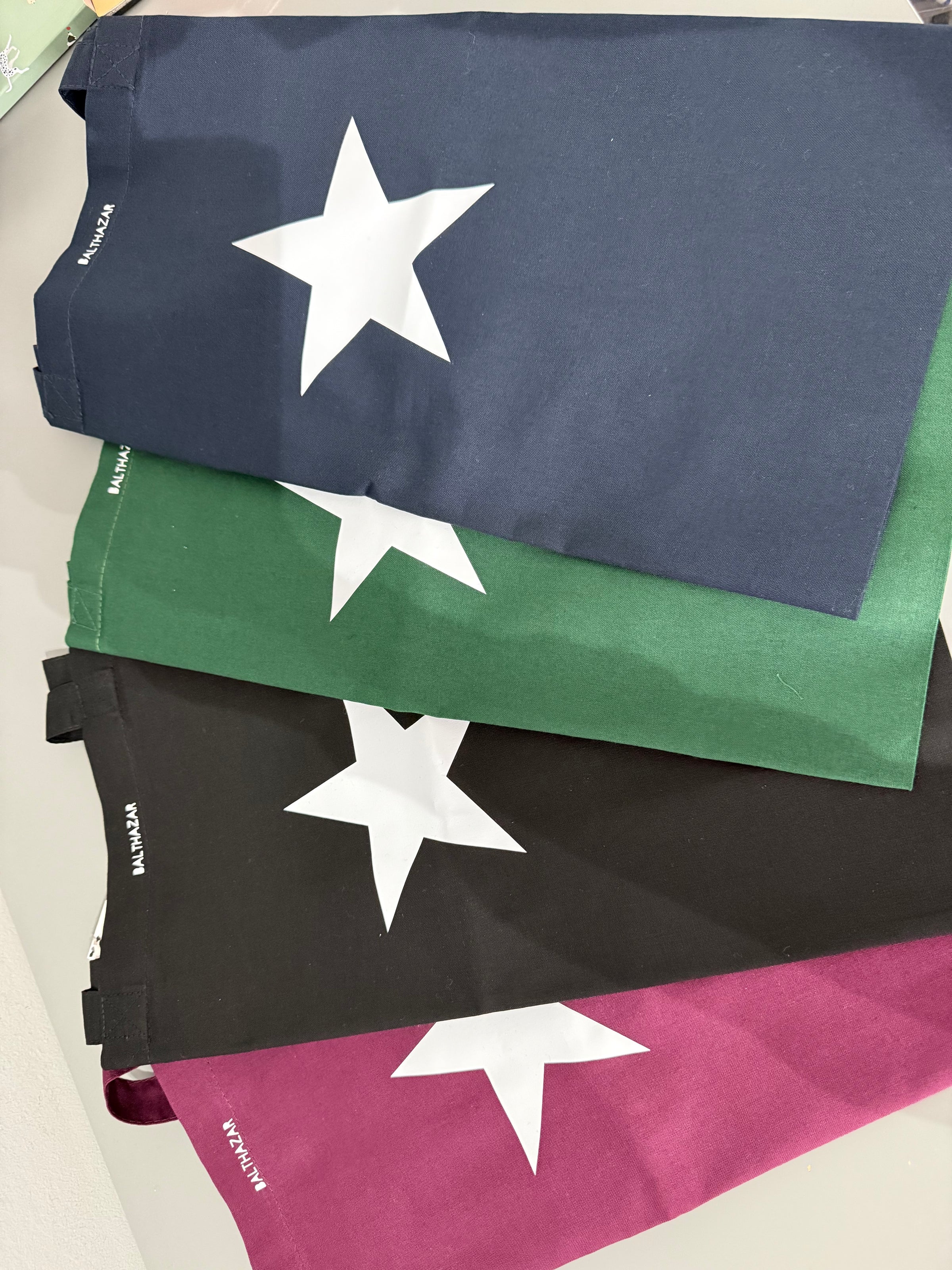 Star Tote Bags ~ in Forest Green, Berry or Black, and Navy