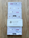 Farming Tea Towel in Slight Pink