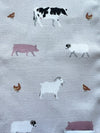 Farming Tea Towel in Slight Pink