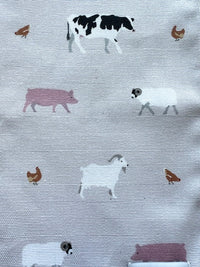 Farming Tea Towel in Slight Pink