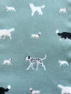Dog Design Tea Towel in Sage