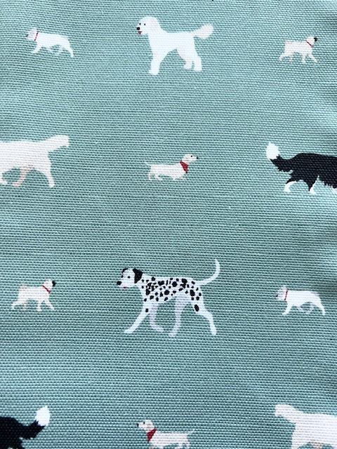 Dog Design Tea Towel in Sage