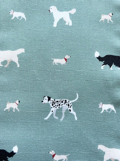 Dog Design Tea Towel in Sage