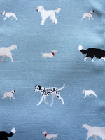Dog Design Tea Towel in Blue