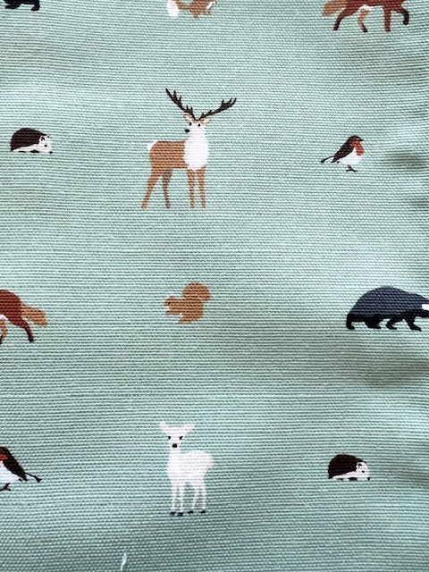 Wildlife Tea Towel in Smoke Green