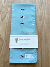 Coastal Tea Towel in Canal Blue