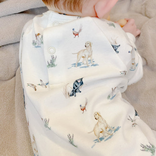 Dog Design Baby Sleepsuit ~ birth to 12 months