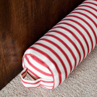 Ticking Stripe 2 Draught Excluder in Peony