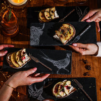 Country Animals Mini Slate Cheese Board & Knife set