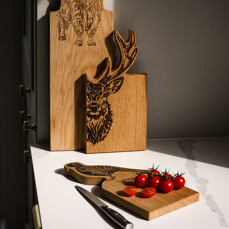 Pheasant Framed Oak Serving Board – Small