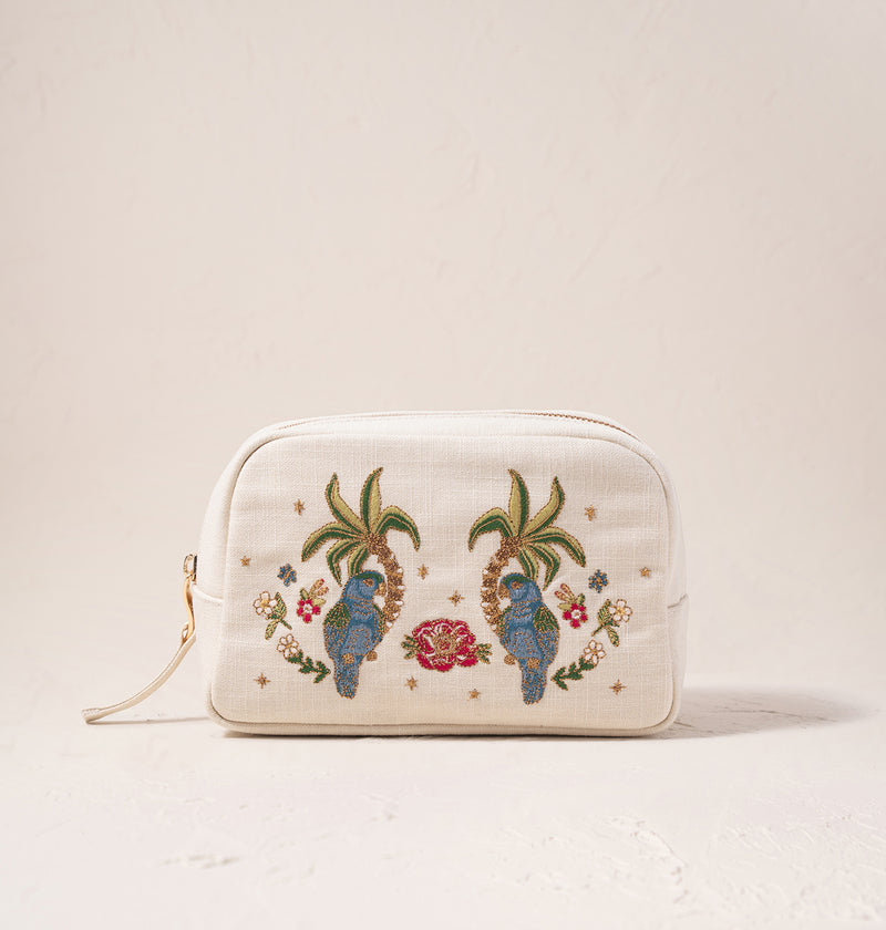 Jungle Paradise Parrot Makeup Bag