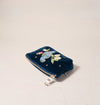 Jungle Paradise Parrot Ink Blue Velvet Coin Purse