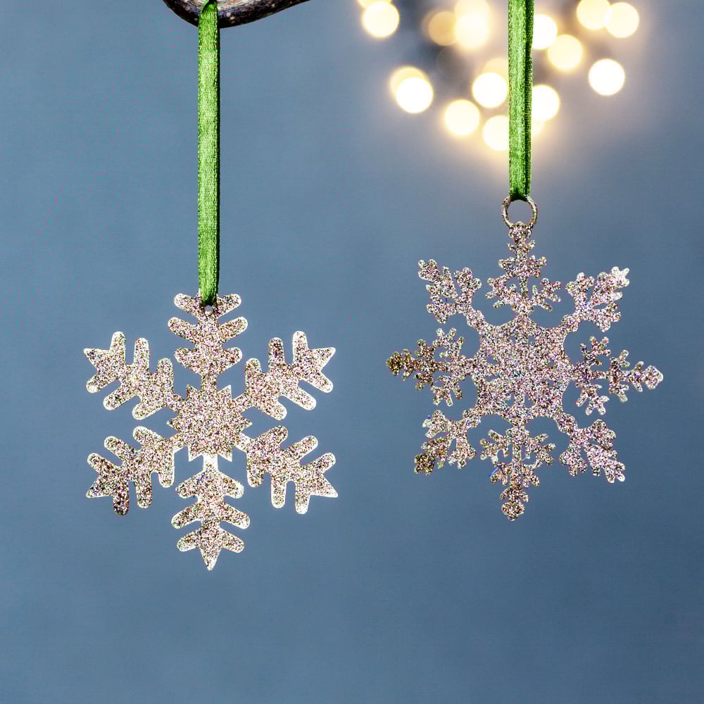 Stellar Snowflake Glitter Gold