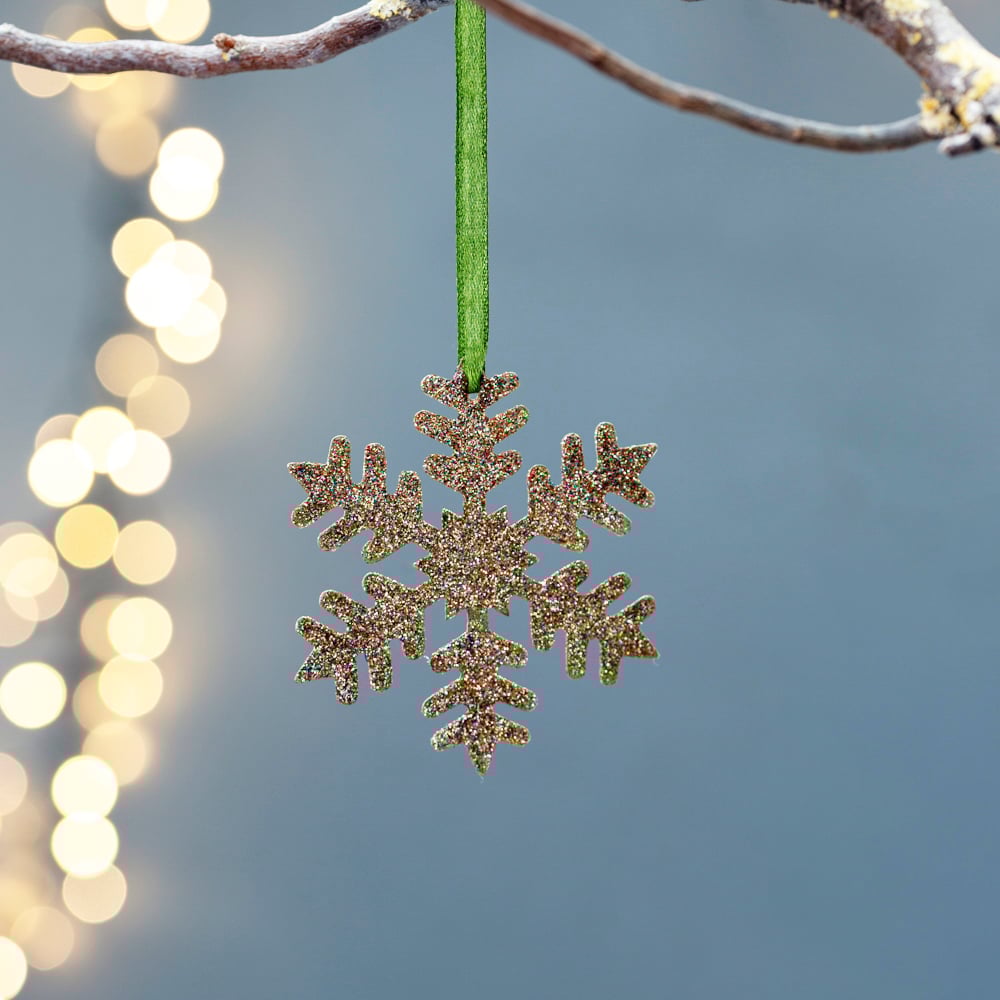 Stellar Snowflake Glitter Gold