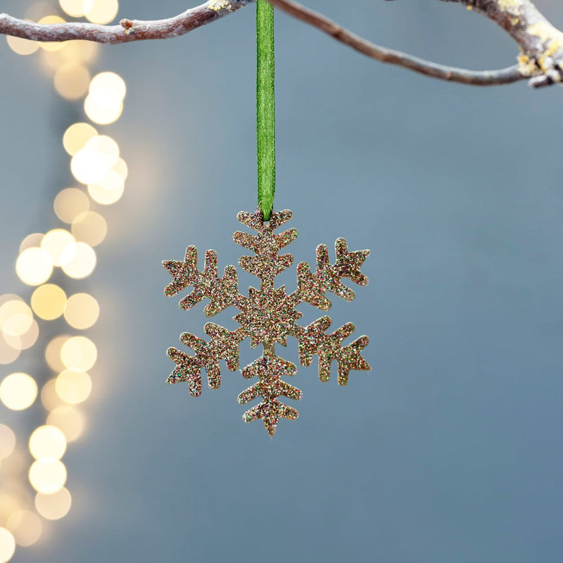 Stellar Snowflake Glitter Gold