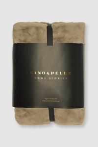 Luxurious Faux Fur Throw – Taupe