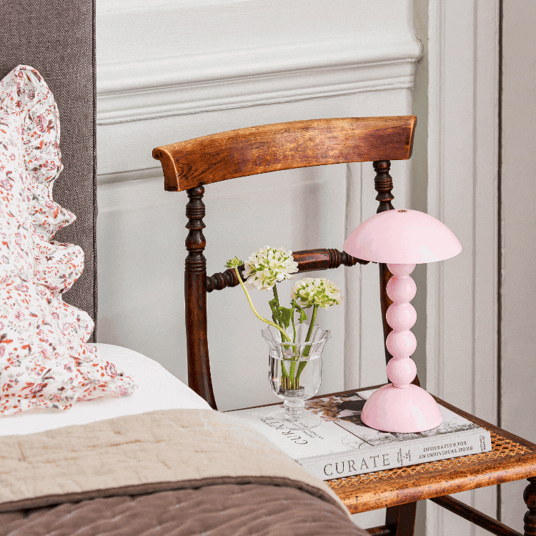 Addison Ross Pale Pink Lacquer Rechargeable Bobbin LED Lamp