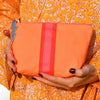 Large Striped Everything Bag in Pink and Orange