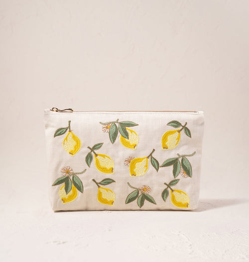 Lemon Blossom Everyday Pouch in Natural