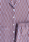 Cotton Oversized Pyjamas in Lilac Checkerboard
