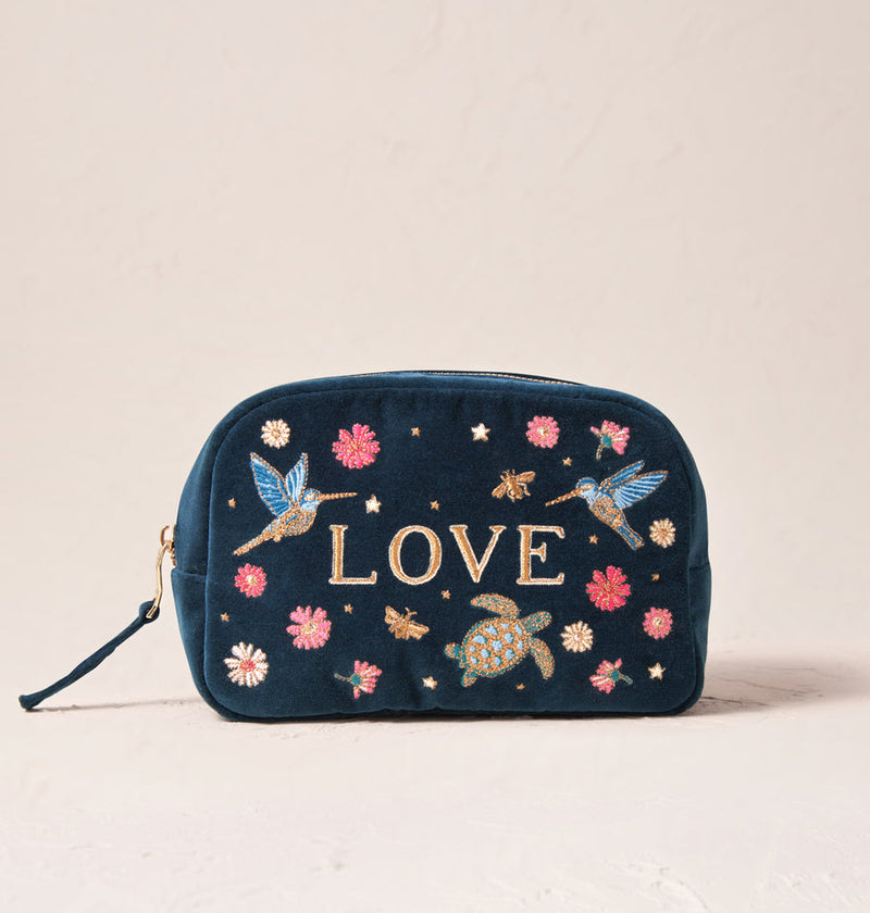 Give Love Affirmation Cosmetics Bag ~ Ink