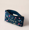 Give Love Affirmation Everyday Velvet pouch ~ Ink