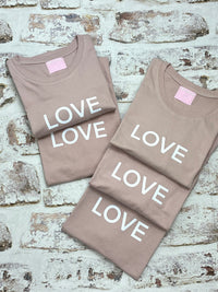 LOVE T-Shirt ~ in Grey or Blush