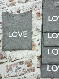 'LOVE' T-Shirt ~ in Grey or Blush