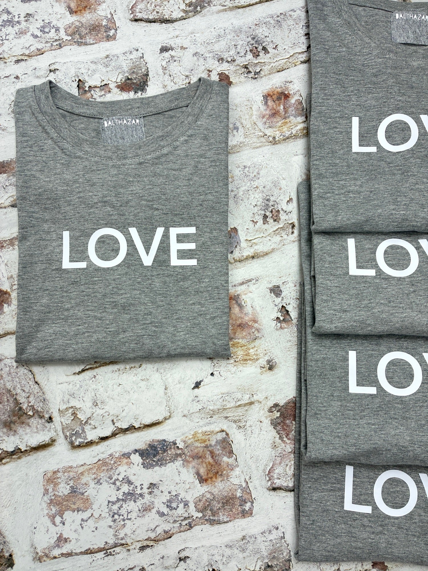 'LOVE' T-Shirt ~ in Grey or Blush