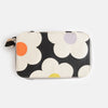 Multi Flower Charcoal Flat Lay Cosmetic Bag