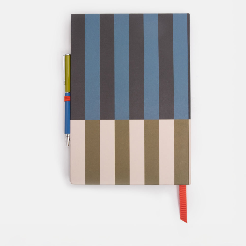 Block Stripe Casebound Notebook & Pen Set