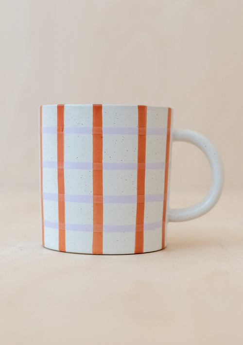 Lilac Check Mug