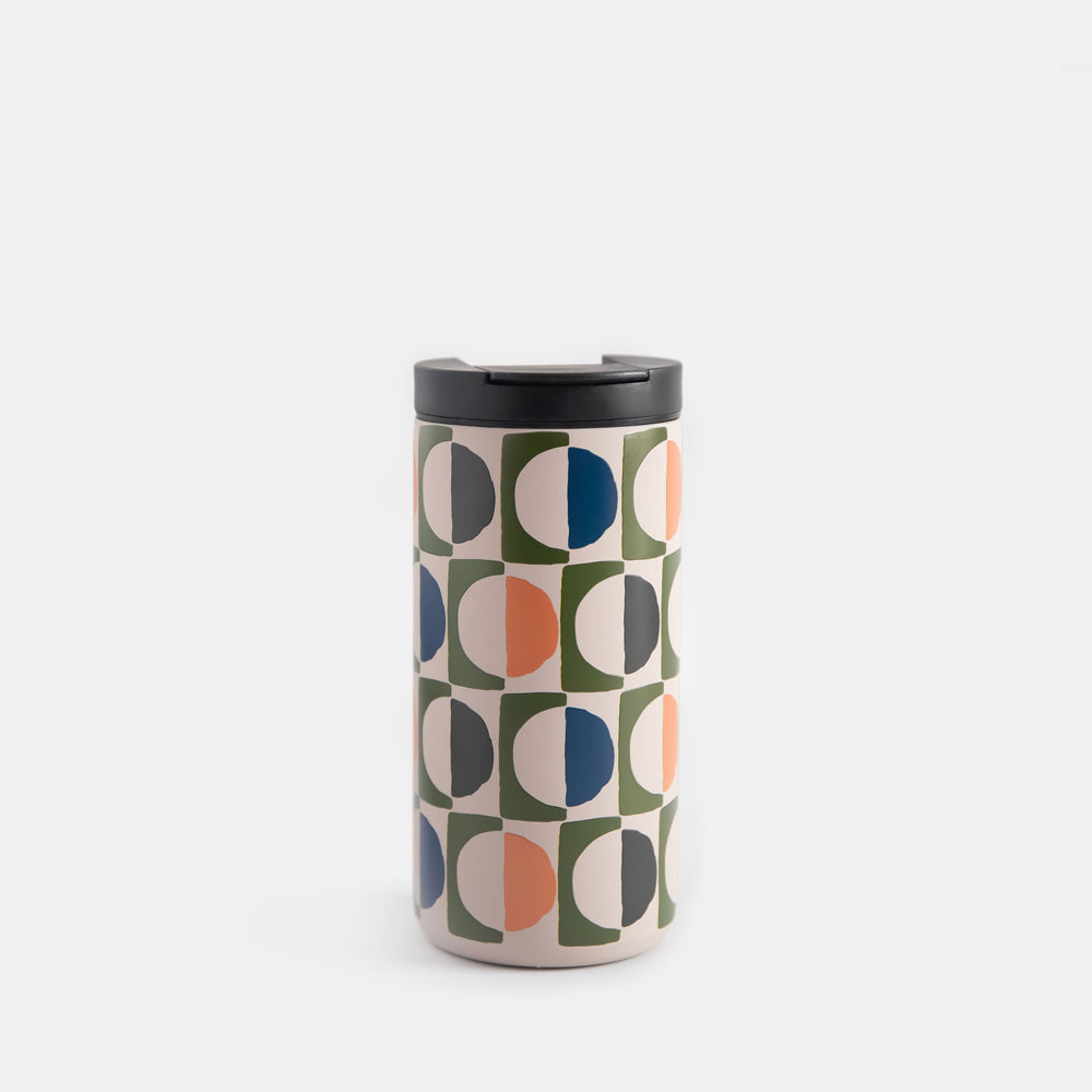 Geo Circles Stainless Steel Travel Mug