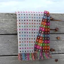 Merino Wool Multispot Throw ~ Grey