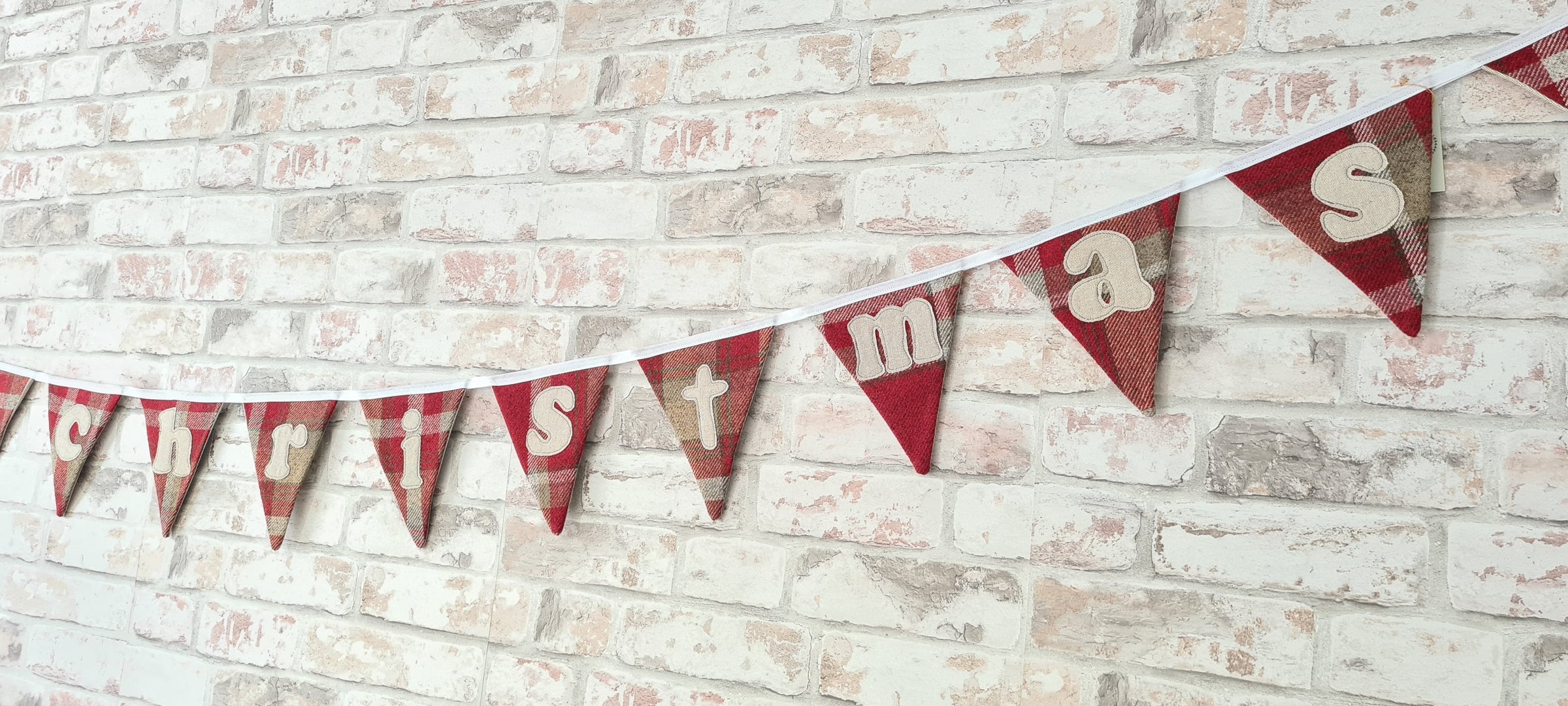Hand-sewn Merry Christmas Bunting