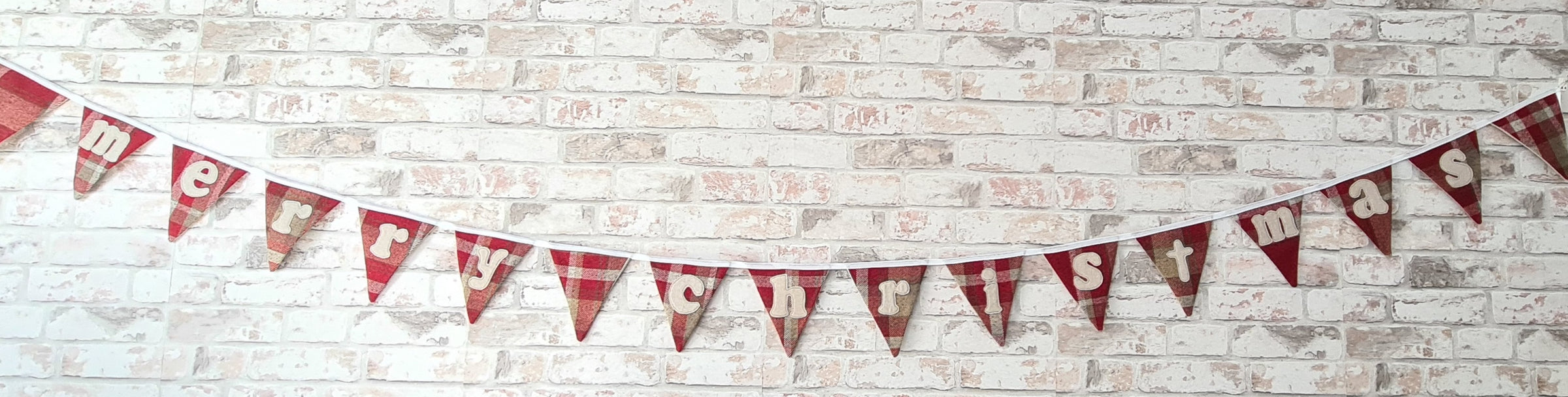 Hand-sewn Merry Christmas Bunting