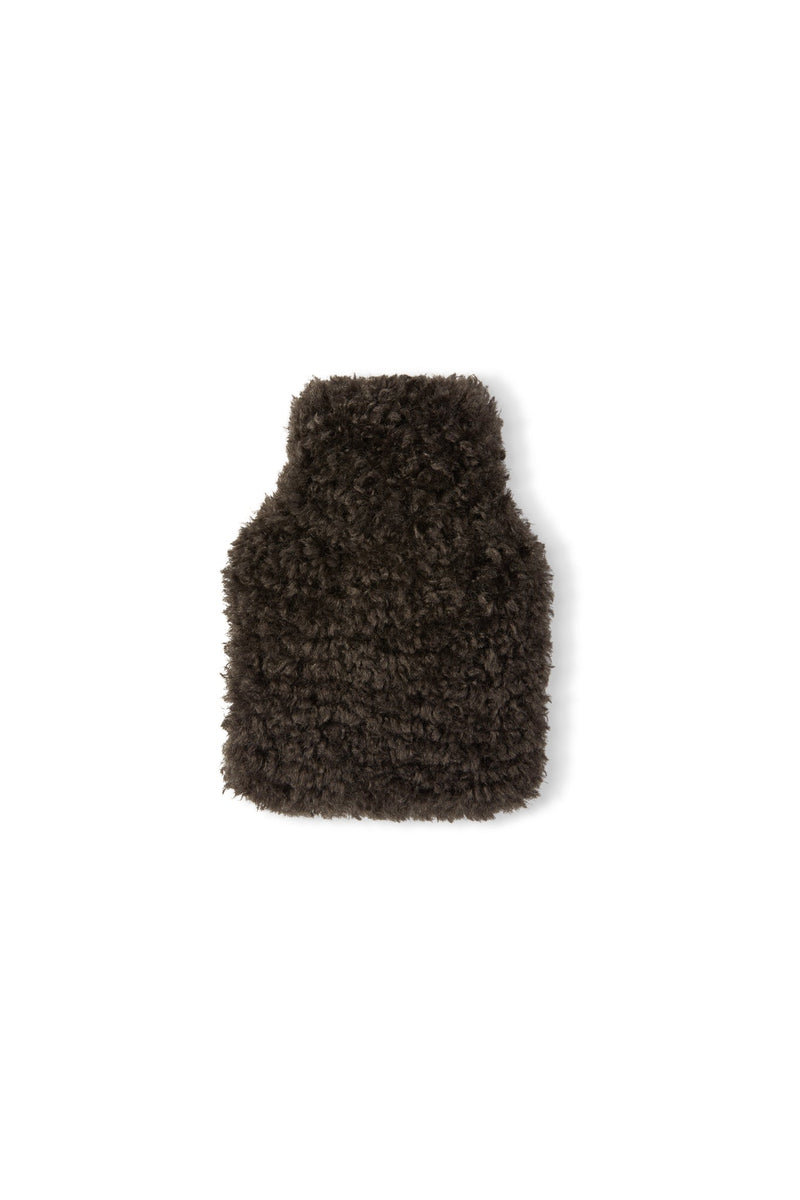 Mini Hot Water Bottle Curly | Cocoa